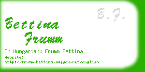 bettina frumm business card